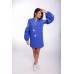 Embroidered Mini Dress "Bohemian Roses" Blue